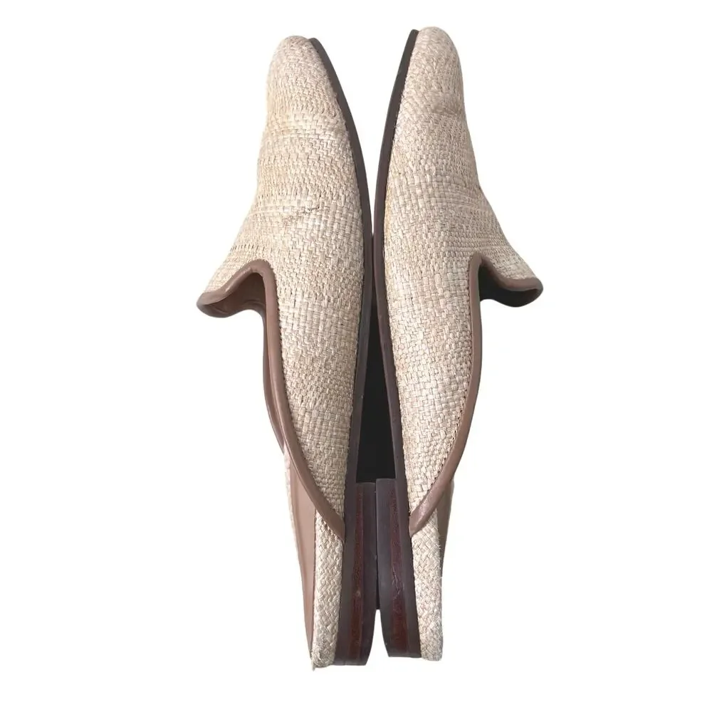 VIONIC Willa Flat Mule in Natural Raffia Tan Woven Loafers Comfort Women's 9.5 - Picture 9 of 11